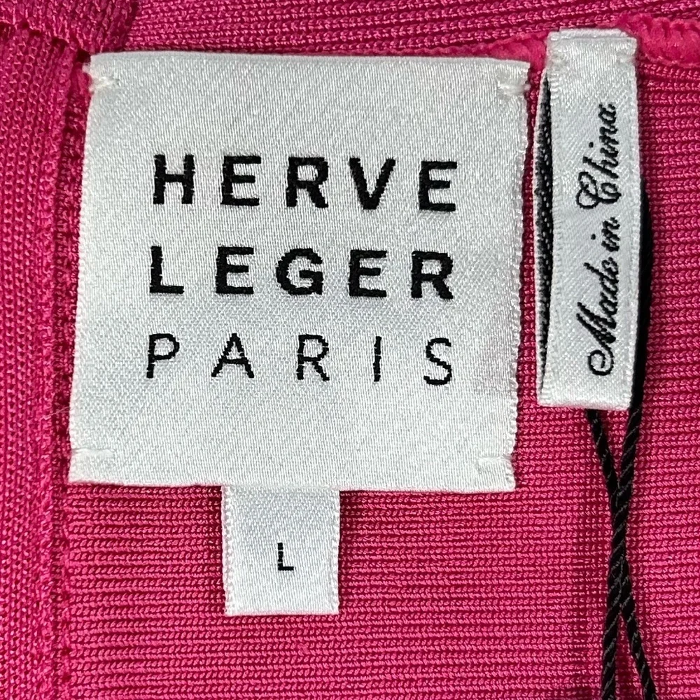 NEW HERVÉ LÉGER Barbiecore Bandage Mini Dress - Picture 7 of 9